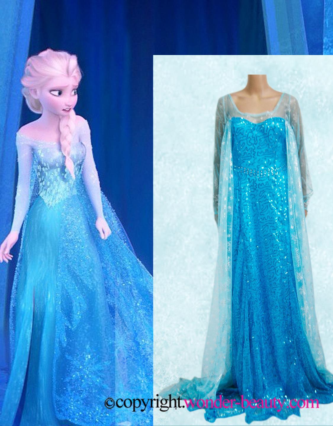 Elsa Dress Cosplay Costume in Frozen