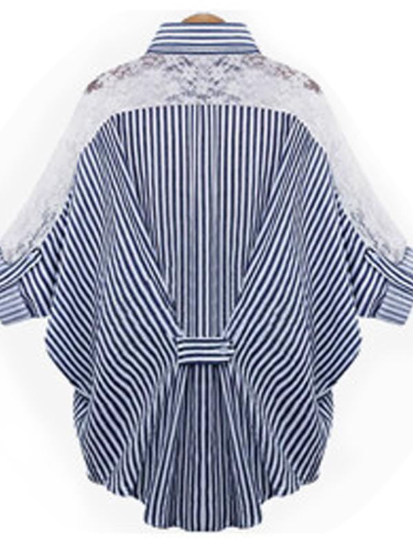 L-6XL Casual Stripe Tops