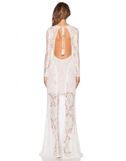 White Lace Maxi Dress