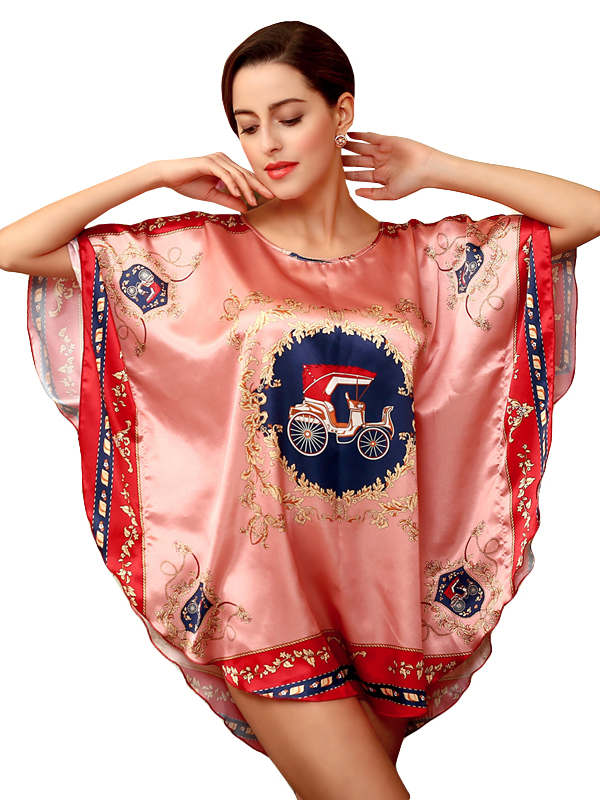 Sexy Batwing Sleeve Sleepwear Pink