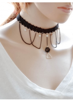 Black Lace Necklace