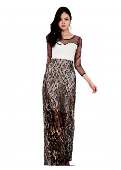 Sexy Mesh Long Women Dress