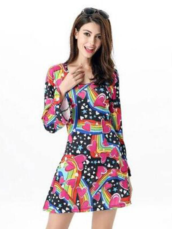 Sexy Women Long Sleeve Mini Dress