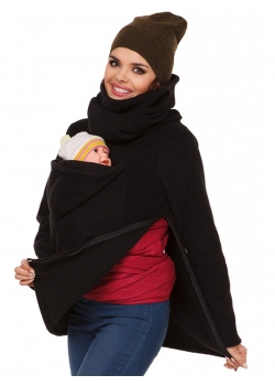 Relaxed Pregnancy Baby Zipper Black Personalized Hoodies