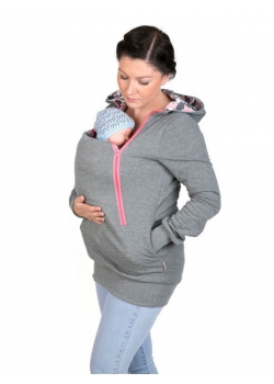 Unique Multifunctional Baby Carrier Grey Winter Hoodies
