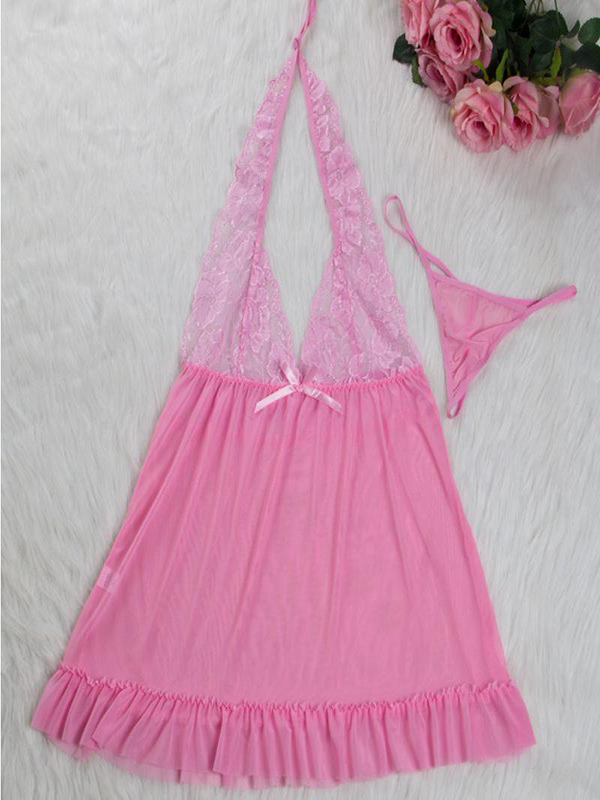 XL-7XL Plus Size Pink Women Lingerie