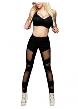Black Sexy Transparent Women Leggings