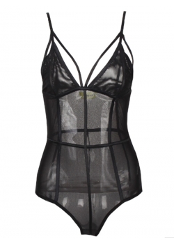 Black Sheer Sexy Women Jumpsuit