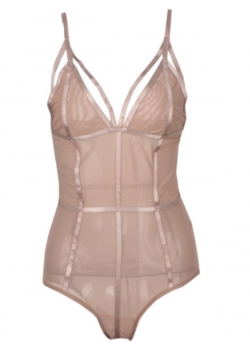 Wine Red Sheer Sexy Women Jumpsuit