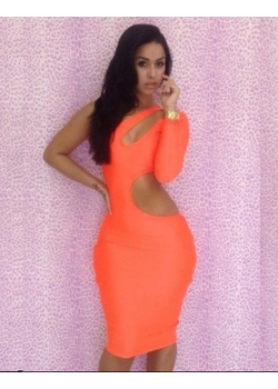 Sexy One-shoulder Cutout Bodycon Dress