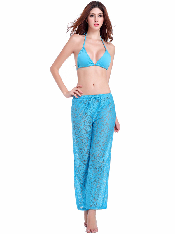 Women Sexy Bra And Blue Long Pant