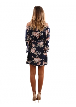 Sexy  Floral Print  Mini Dress