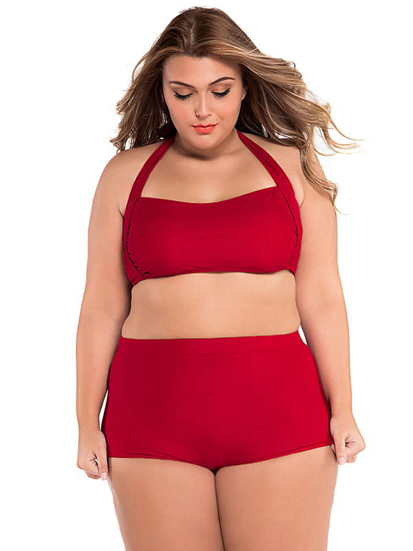 Alibaba Showcase Plus Size High Waist Swimwear