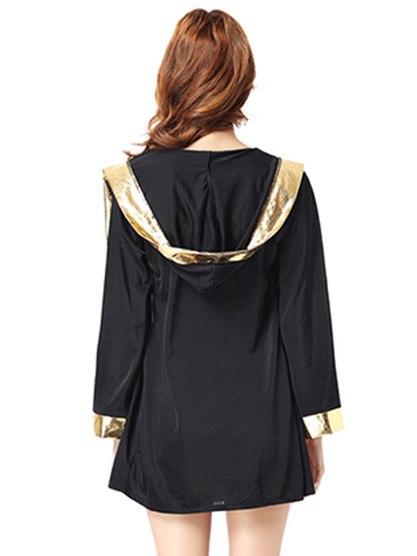 Black One Size Long Sleeve Halloween Costume