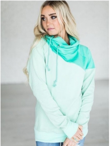 2 Colors S-XXL Duotone Chic Hooded Sweatshirt