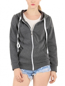 5 Colors S-XXL Long Zipper Front Sweatershit & Hoodies