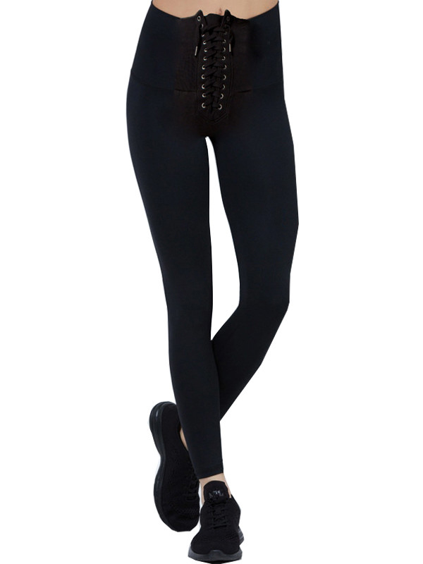 Black S-L High Waist Fitness Yoga Legging