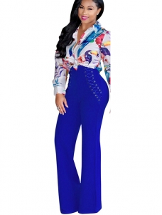 3 Colors S-XL Lace-Up High Waist Pants