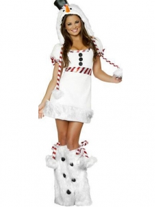White Christmas Penguin Sexy Costume