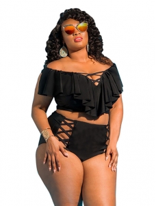 Black L-5XL Women Plus Size Swimwear