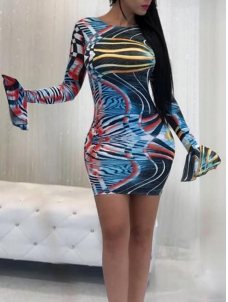 Sexy Cap Sleeve Long Sleeve Sheath Mini Dresses 