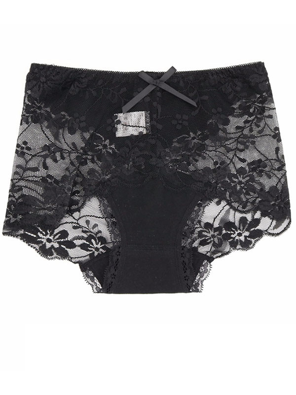 4 Colors L-2XL Sexy Floral Printing Panties