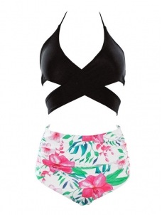 Women Sexy High Waist Split Bikini Bathing Suit