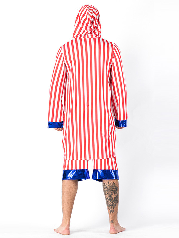 Men New Stripe Boxing Costume