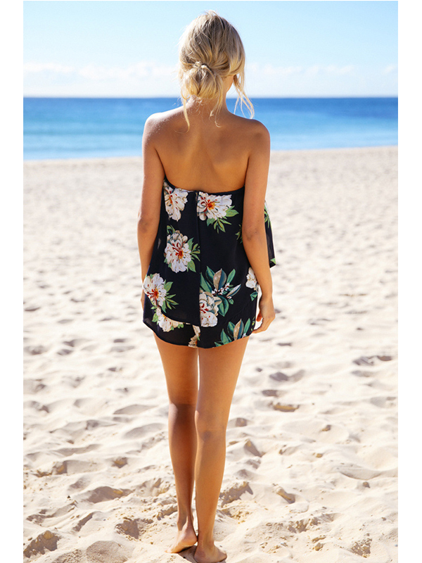 Summer Floral Off Shoulder Romper
