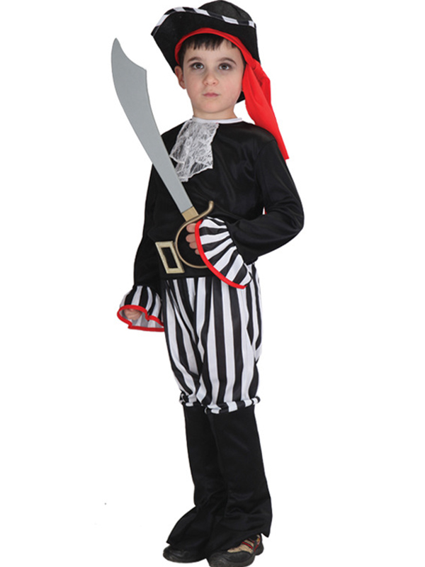 Halloween Kids Pirate Costume With Hat 