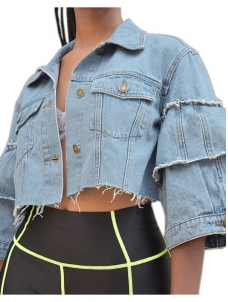 Women Denim Half Sleeve Jackets