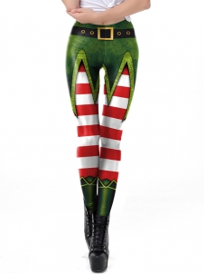 High Waist Christmas Print Women Legging