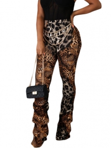 Leopard Women Long Winter Pants
