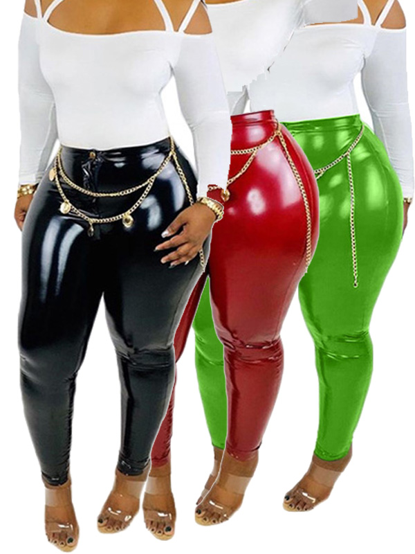 Women Vinyl Long Pants