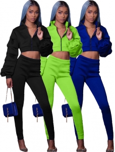 Women Long Sleeve Zipper Winter Suits