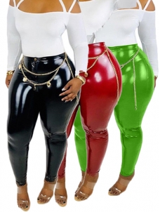 Women Vinyl Long Pants