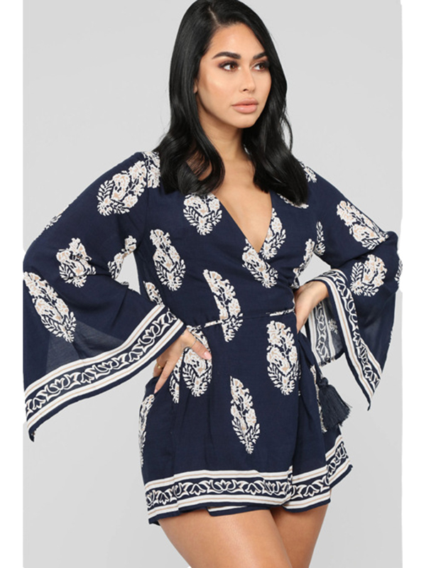 Women Sexy Deep V Neck Romper