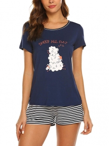 Summer Women Short Sleep Wear Suit