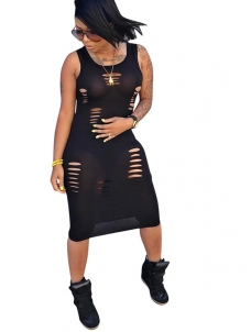 3 Colors Women Transparent Midi Dress