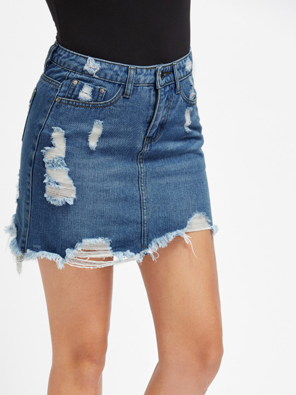 Women Denim Fashion Mini Skirt