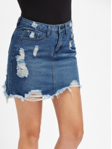 Women Denim Fashion Mini Skirt