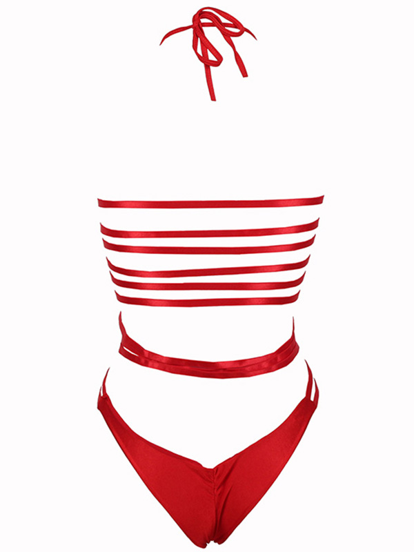 One Piece Swimwear Red