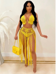 Women Sexy Tassel Beach Wear Dress