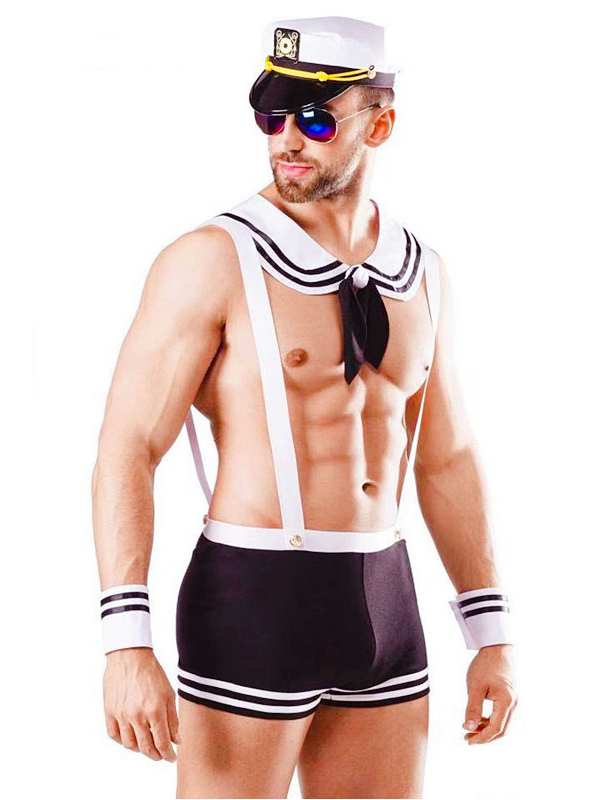 Men Sailor Halloween Costume Lingerie (including lingerie)