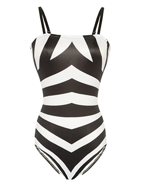 Barbie Movie Margot Robbie Barbie Black And White Striped Swimsuit Cosplay Costume (including jumpsuit)