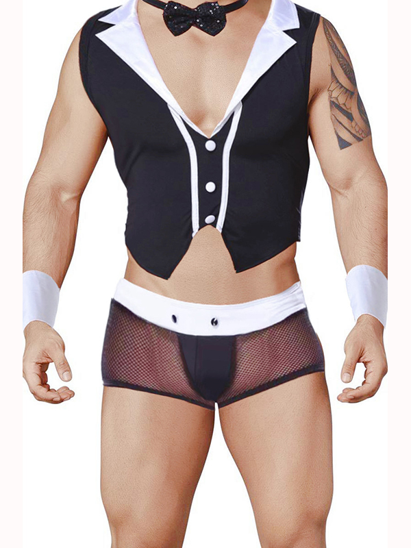 Men Waiter Sexy Costume Lingerie (including lingerie