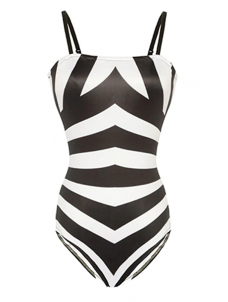 Barbie Movie Margot Robbie Barbie Black And White Striped Swimsuit Cosplay Costume (including jumpsuit)