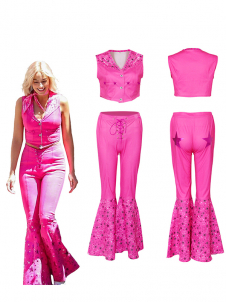 Robbie Cosplay Movie Adult Costume Oufits Barbi Live Version Clothes Halloween Carnival (including jumpsuit)