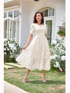 Women Short Sleeve Maxi Dress