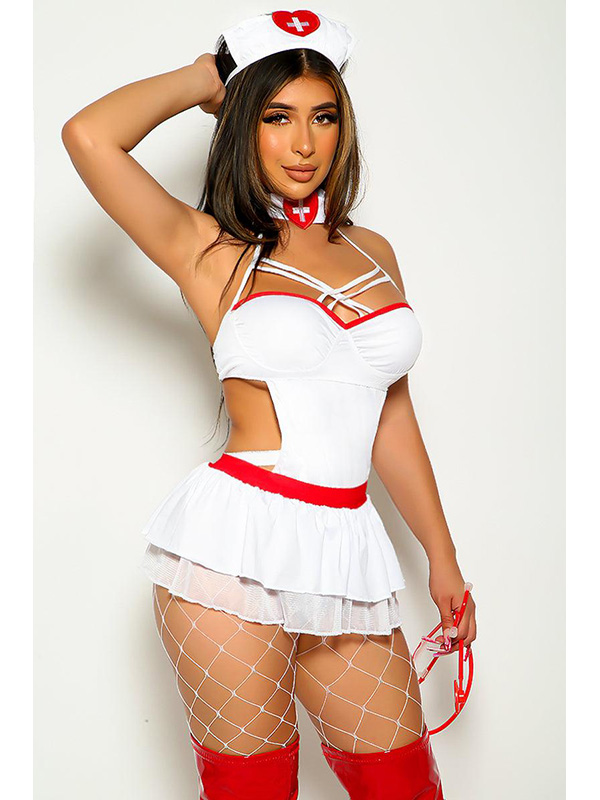 Women Sexy Nurse Halloween Costume Lingerie